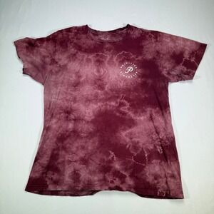 Primitive Skateboarding Tie Dye‎ T-Shirt Burgundy Logo Graphic Short Sleeve